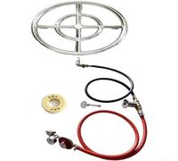 Fuoco 12" con Valvola Chiave e Fuoco 12" con Valvola Chiave | 150000 BTU potenza, per calore intenso immediato, fiamma alta stabile, per ideale tavoli fuoco, patio (37mbarPOLw/Gauge)