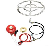 Fuoco 12" con Valvola Chiave e Fuoco 12" con Valvola Chiave | 150000 BTU potenza, per calore intenso immediato, fiamma alta stabile, per ideale tavoli fuoco, patio (37mbarSnap-On)
