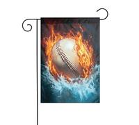 Fuoco Baseball in acqua bandiera giardino 30x45cm verticale double face fattoria vacanze decorazioni all'aperto bandiera cortile