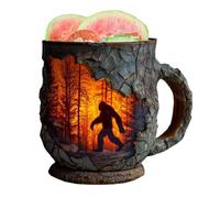 Fuoco Bosco, da Fuoco con Foreste in Materiale Resinoso per Appassionati di Natura, 400ml Manico Ergonomico Drinkware Falò, Per Succo Tè Latte Acqua Fredda Birra