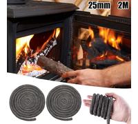 Fuoco Corda Porta Sigillo Nero Stufa Alte Temperature Log Burner Sigillatura