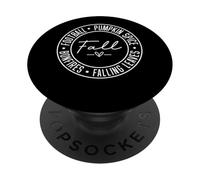 Fuoco delle spezie di zucca di calcio autunnale PopSockets PopGrip Adesivo