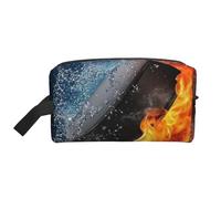 Fuoco dell'hockey su ghiaccio, Borsa per il trucco Borsa per cosmetici Borsa da viaggio portatile da viaggio Borsa per trucco Organizer