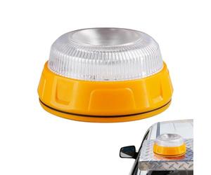 Fuoco Di Circolazione - Alloggiamento PC ABS 8,7 X 4,8 Cm, Lampade LED Multimodalità Di Sicurezza, Tag A Base Magnetica, Combo 9 Lampade Giallo E Bianco | Per Guida Notturna, Ciclismo, Veicolo Con