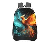 Fuoco e acqua fenice trasparente zaino Heavy Duty PVC trasparente zaino grande vedere attraverso borsa per lavoro viaggio