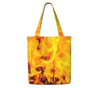 Fuoco e fiamme,Borse della spesa riutilizzabili, borse per la spesa, borsa a tracolla in tela di grande capacità