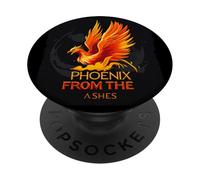 Fuoco e fiamme uccello costume per gli amanti delle ceneri di Phoenix PopSockets PopGrip Adesivo