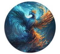 Fuoco EIS-Phönix Puzzle da 1000 pezzi Puzzle rotondo Rinascita dalle ceneri Puzzle impegnativo per adulti e bambini, 1000 pezzi (67,5 x 67,5 cm)