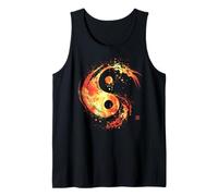 Fuoco Fiamma Ying Yang Equilibrio Tai Chi Flusso Stato Meditazione Canotta