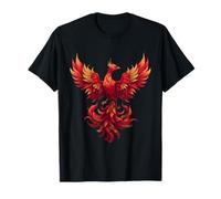 Fuoco Phoenix Bird Mitico Uccello Ringiovanimento Phoenix Rising Maglietta