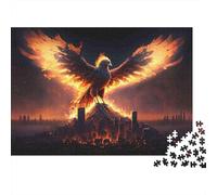 Fuoco Phoenix Rising 1000 Arte del fuoco di Phoenix Pezzi Puzzle Cartone Spesso Abilità Logica Viaggio Cognitivo Attività Dopo La Scuola Più Venduto Adulti Difficile 70x50cm/1000pcs