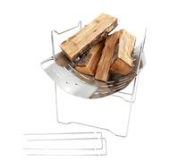 Fuoco pieghevole - da campeggio portatile in acciaio inox accessori da campeggio robusti | Ideale per picnic tende prati camper pesca