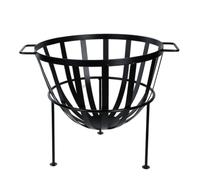 Fuoco Semi Sfera Conchiglia Stelle Cestino Nero Metallo Tondo Garten Manico Ofen