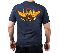 fuoco1 T-Shirt (Navy/Blu) Chicago Fire Dept.-Squad 3 Eagle Wings Skyline