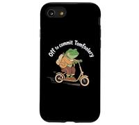 Fuori a commettere sciocchezze, divertente monopattino a forma di rana e rospo Cottagecore Custodia per iPhone SE (2020) / 7/8