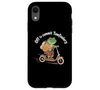 Fuori a commettere sciocchezze, divertente monopattino a forma di rana e rospo Cottagecore Custodia per iPhone XR