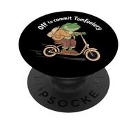 Fuori a commettere sciocchezze, divertente monopattino a forma di rana e rospo Cottagecore PopSockets PopGrip Adesivo