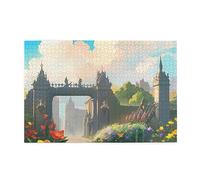 Fuori dal cancello del castello puzzle in legno per adulti 1000 pezzi per la festa visiva perfetta! 1000pcs