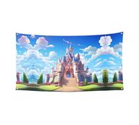 Fuori dal castello Bandiera decorativa da appendere - (oversize 177,8 x 88,9 cm) festa di Natale, festa di compleanno banner festivo,