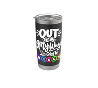 Fuori dalla mia strada sto andando al giocatore di bingo gioco d'azzardo Amante del bingo Bicchiere termico in acciaio inox doppia parete
