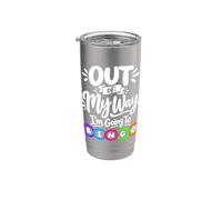 Fuori dalla mia strada sto andando al giocatore di bingo gioco d'azzardo Amante del bingo Bicchiere termico in acciaio inox doppia parete