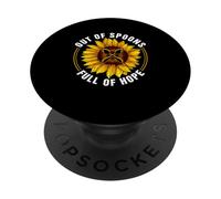 Fuori Di Cucchiai Pieni Di Speranza Malattia Cronica Consapevolezza Cronica PopSockets PopGrip Adesivo