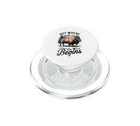 Fuori dove il selvaggio inizia Bison Mountain Design PopSockets PopGrip per MagSafe