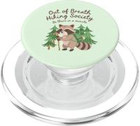 Fuori fiato Escursionismo Società Raccoon Divertente sentiero escursionistico PopSockets PopGrip per MagSafe