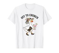 Fuori in Chiesa Funny Sassy Silly Funny Goose Maglietta