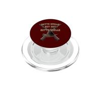 Fuori incantesimi ma non fuori proiettili Rifle Wizard Witch Magic PopSockets PopGrip per MagSafe