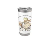 Fuori per causare un Kerfuffle al Mahjong Frog Rider Bicchiere termico in acciaio inox doppia parete
