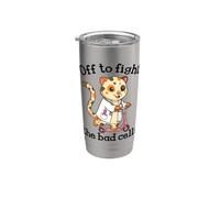 Fuori per combattere le cellule cattive Cuscus Doctor Cancer Supporter Bicchiere termico in acciaio inox doppia parete