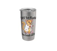 Fuori per combattere le cellule cattive Kinkajou Doctor Cancer Support Bicchiere termico in acciaio inox doppia parete