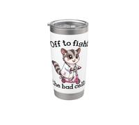 Fuori per combattere le cellule cattive Sugar Glider Doctor Cancer Hope Bicchiere termico in acciaio inox doppia parete