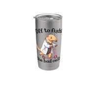 Fuori per combattere le cellule cattive Tamandua Doctor Cancer Support Bicchiere termico in acciaio inox doppia parete