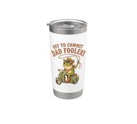 Fuori per commettere papà Foolery Funny Frog Daddy Humor Lover Bicchiere termico in acciaio inox doppia parete