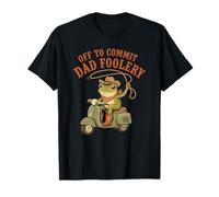 Fuori per commettere papà Foolery Funny Frog Daddy Humor Lover Maglietta