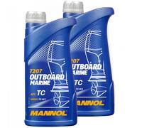 Fuoribordo Marine Olio Motore Mannol Api TC 2x 1 Litro Außenbordmotoröl