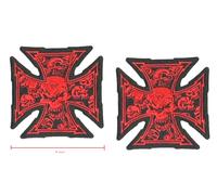 Fuorilegge Hog Motociclista Componente 1% Er Maltese 13-SKULLS Iron-Cross Iron/