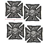 Fuorilegge Hog Motociclista Componente 1% Er Maltese 13-SKULLS Iron-Cross Iron
