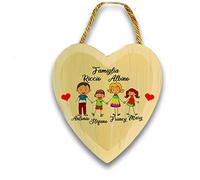 Fuoriporta Benvenuto in Legno Personalizzato Targa targhetta Idea Regalo Arredamento Casa Ingresso Personalizzabile Cuore o Rettangolare Alta Qualità Resistente Made In Italy con laccetto in canapa 1