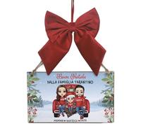 FUORIPORTA NATALIZIO IN LEGNO PERSONALIZZATO - FUORIPORTA FAMIGLIA PERSONALIZZATA - Idea Regalo Natale - Addobbi natalizi personalizzati