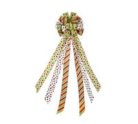 Fuoriporta NatalizioPuntale per di Natale Fiocco ghirlanda Grande fiocco di Natale verde Puntale per Punto rosso verde regalo in poliestere ornamento Casa vacanze Matrimonio