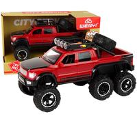 Fuoristrada 6x6 con meccanismo a inerzia 1:16 rosso