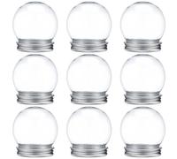 FUOYLOO 10 Pezzi DIY Snow Globe Kit, Plastic Ball Ornament, 150ml, Pet e Alluminio, Tappo a Vite, per Party e Confezioni Regalo