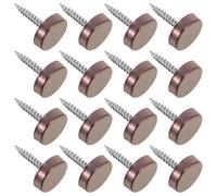 FUOYLOO 16 Set Tappi Montaggio e in Specchietti Specchi per Inossidabile Vite con Finitura, Coprivite Decorativi in Ambienti Commerciali e Hospitality