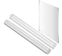 FUOYLOO 1set Utensili Modellazione Argilla con Tavola Pressa e Rulli Acrilici Solidi e Cavi Strumenti per Scultura Fai da Te per Principianti Accessori per Creazioni Artigianali in