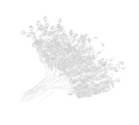 FUOYLOO 25 Steli di Fiori in Acrilico Bianco Perline, Bouquet Floreale Artificiale per Decorazioni Nuziali e Composizioni Fai da Te, Ornamenti Floreali per Casa, Ufficio e Eventi