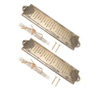 FUOYLOO 2pezzi Mezuzah in Lega Oro per Porta e Finestra, Resistente ai Danni e Intemperie, Decorazione Religiosa per Celebrazioni Festive e Benedizione della Casa