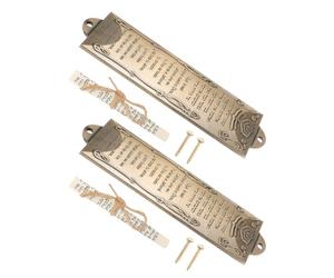 FUOYLOO 2pezzi Mezuzah in Lega Oro per Porta e Finestra, Resistente ai Danni e Intemperie, Decorazione Religiosa per Celebrazioni Festive e Benedizione della Casa